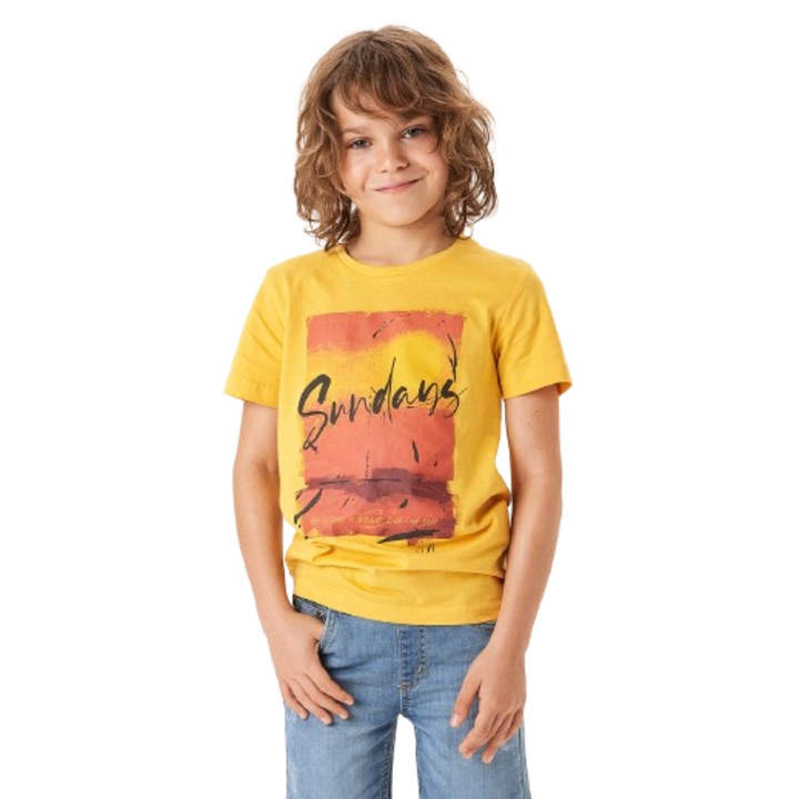 Rövid ujjú póló fiúknak, I Do, 4.6811, sárga