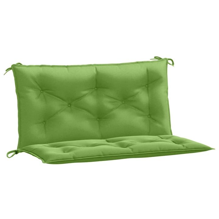 Set perna banca de gradina vidaXL, 2 buc., melanj verde, 100x50x7 cm, textil, 2.7 Kg