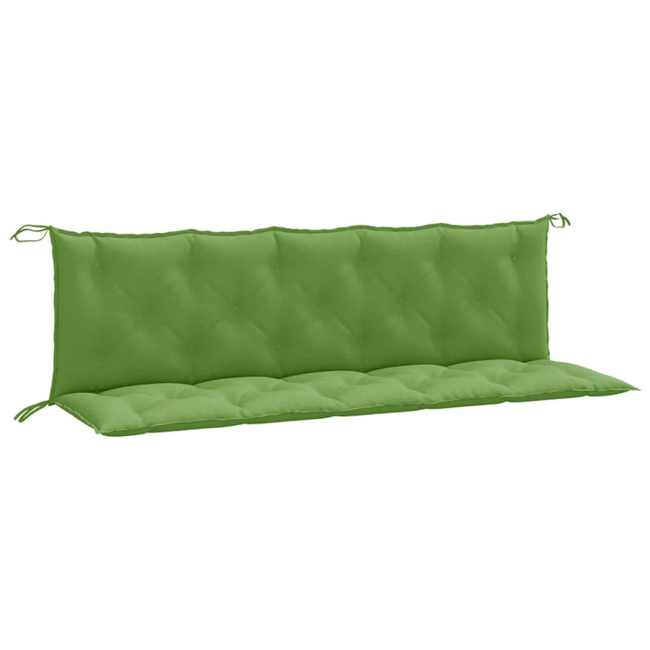 Set perna banca de gradina vidaXL, 2 buc., melanj verde, 180x50x7 cm, textil, 4.7 Kg