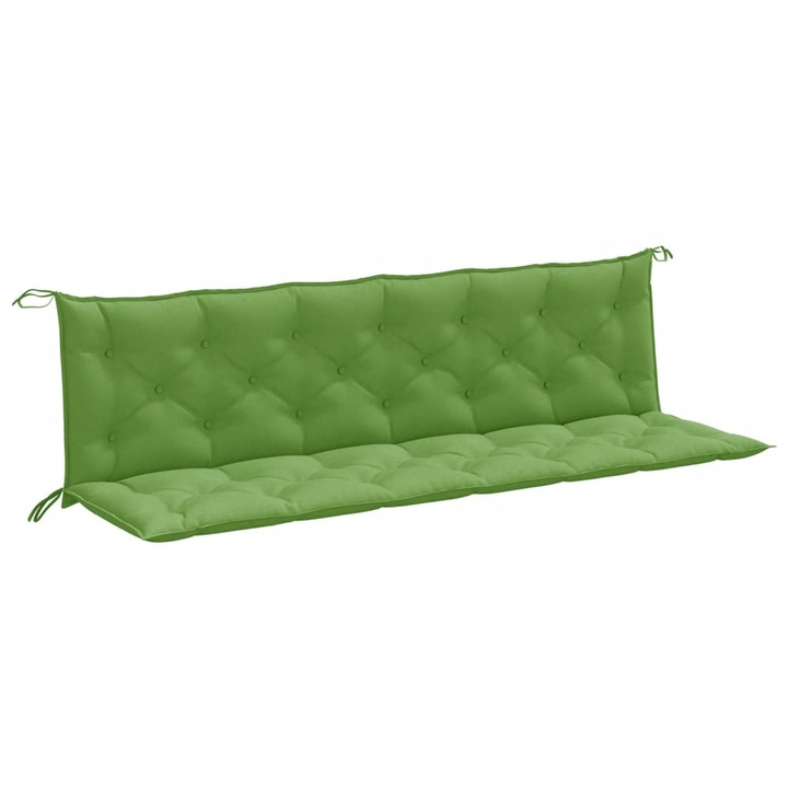 Set perna banca de gradina vidaXL, 2 buc., melanj verde, 200x50x7 cm, textil, 4.95 Kg