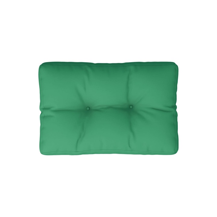 Perna de paleti vidaXL, verde, 60x40x12 cm, material textil, 0.6 Kg