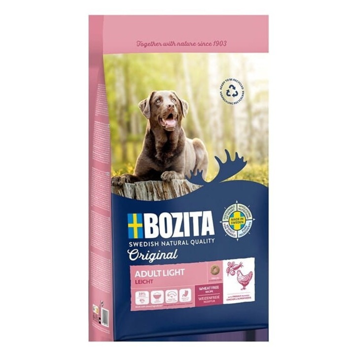 Hrana uscata, Original Adult Light, carne de pui, 12 kg, pentru caini, fara gluten, fara zahar