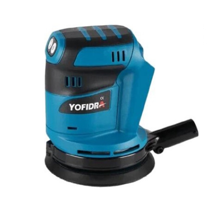 Slefuitor orbital electric, Yofidra, 3 viteze, 125mm, 2 baterii, priza EU