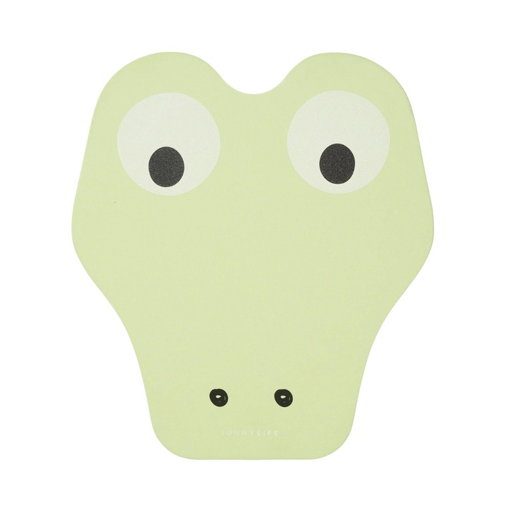 Placa de inot pentru copii croco, din spuma, Sunnylife, 36x32x2.7 cm