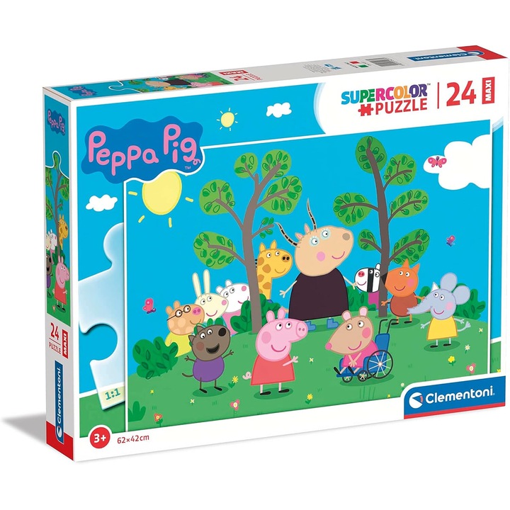 Peppa malac és barátai 24db-os maxi supercolor puzzle - Clementoni (24237 CLEMENTONI)