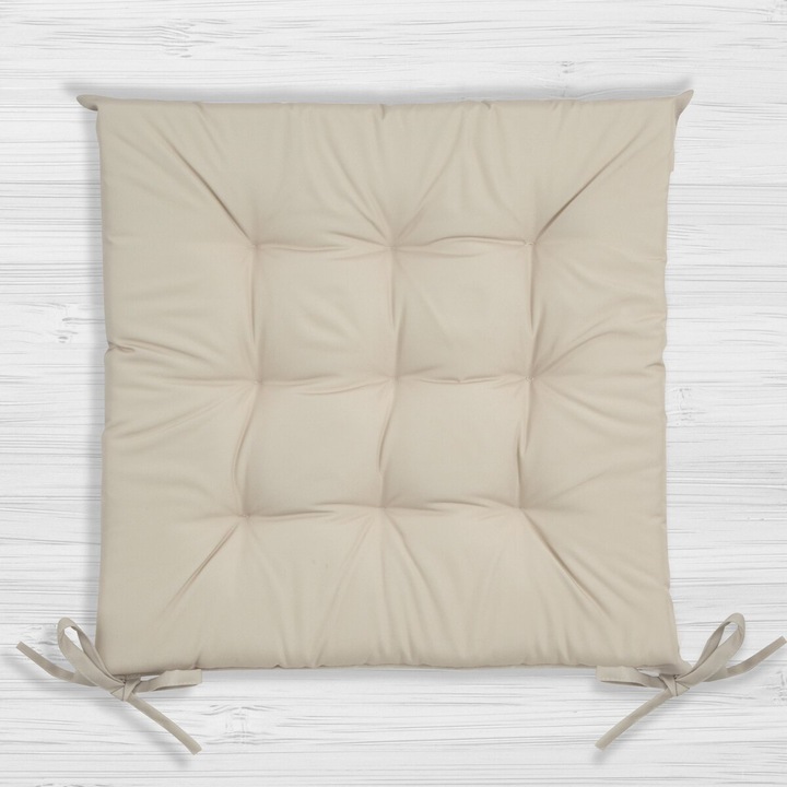 ГРАДИНСКИ възглавница за стол за тераса и балкон от водоустойчив материал 40x40x5 см Eurofirany крем