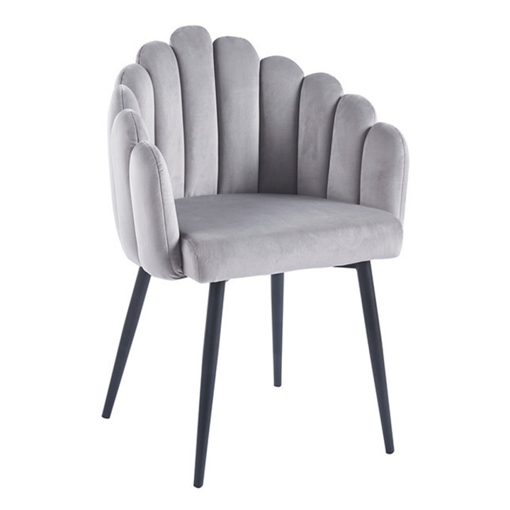 Scaun Living KJC113, 61.5 x 85 cm, Culoare Gri