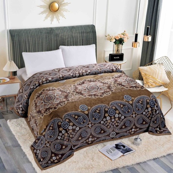 Patura Cocolino, Jojo Home, 2 persoane, 200x230cm, Imprimeu Elegant, Multicolor