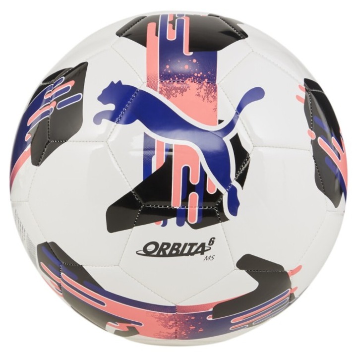 Minge fotbal Puma Orbita 6 MS, marime 5, alb/mov