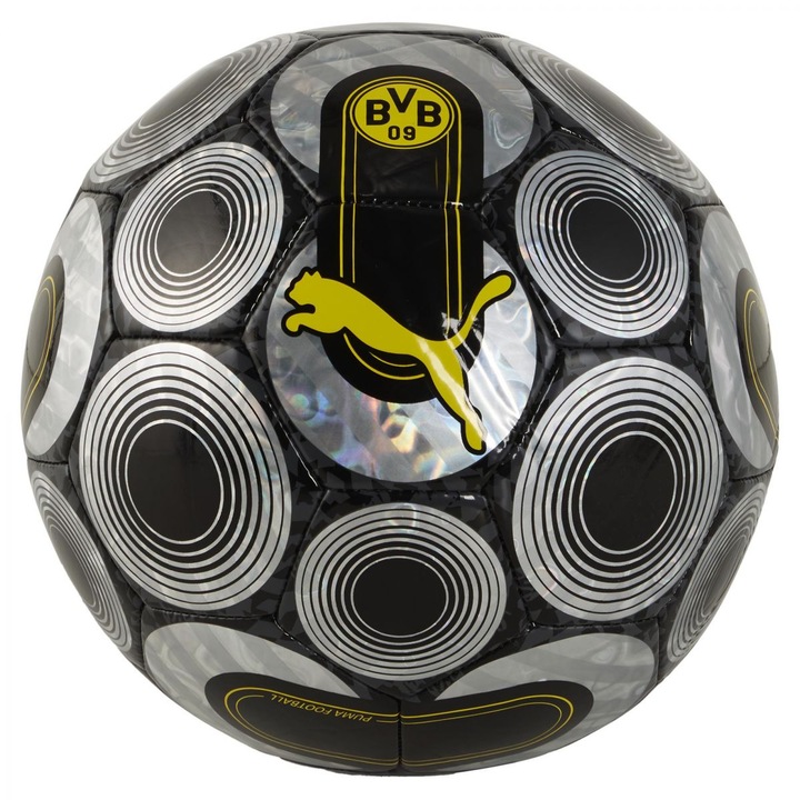 Minge fotbal Puma Borussia Dortmund Culture, marime 5, negru/galben