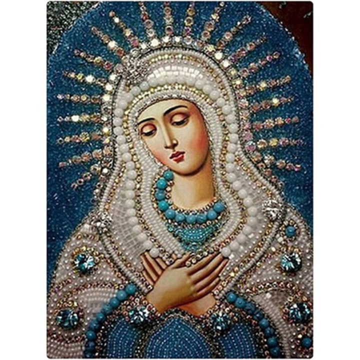 Set de Broderie cu Diamante 7D Norimpex, 30x40cm, Sfanta Maica Domnului