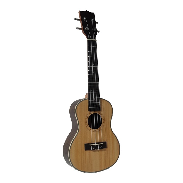 Ukulele din lemn de brad, 23 inch, pentru incepatori, portabil
