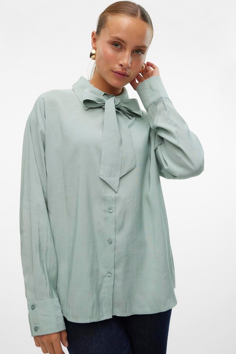 Vero Moda, Lexie bő fazonú ing masnival, Halványzöld