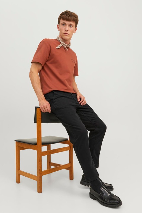 Jack & Jones, Pantaloni chino regular fit, Negru, W30-L34