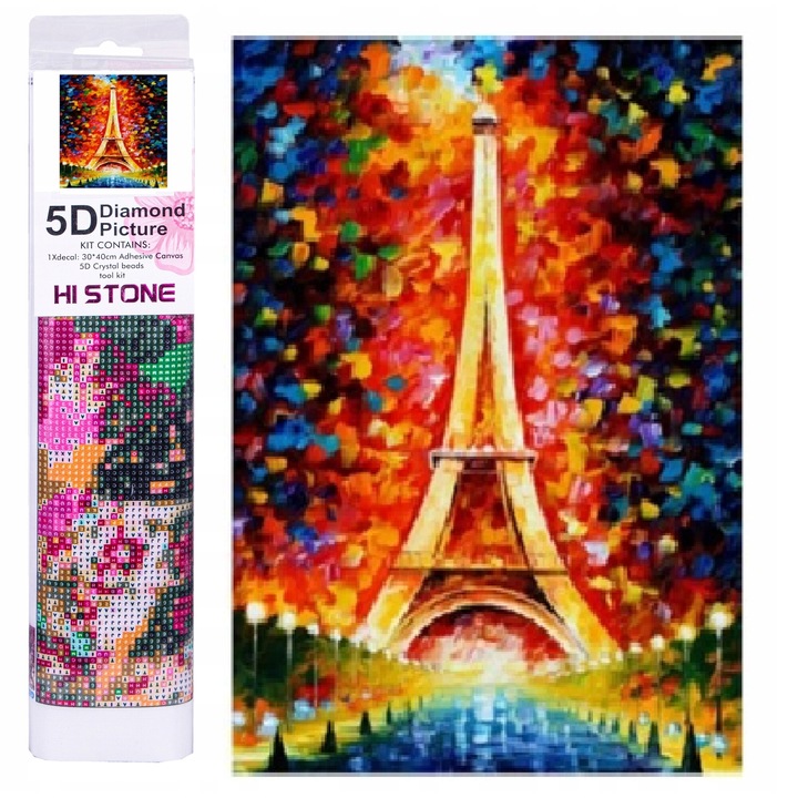 Set de Broderie Norimpex, cu Diamante, 30x40cm, Turnul Eiffel