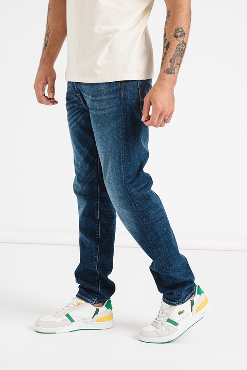 Jack & Jones, Blugi relaxed fit cu talie medie, Albastru inchis, W30-L32
