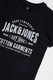 Jack & Jones, Tricou cu imprimeu logo, Negru, Alb, 164 CM