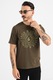 Jack & Jones, Tricou de bumbac cu imprimeu logo, Verde inchis, XL