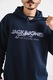 Jack & Jones, Set de hanorace cu imprimeu logo - 2 piese, Gri inchis melange, Bleumarin, 6XL