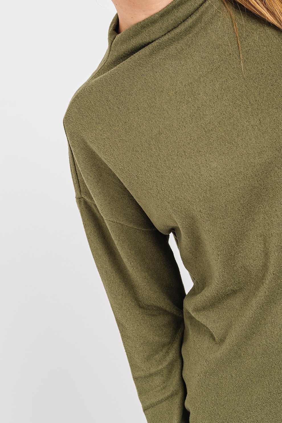 JdY, Pulover cu model animal print Tonsy, Verde, masline, M