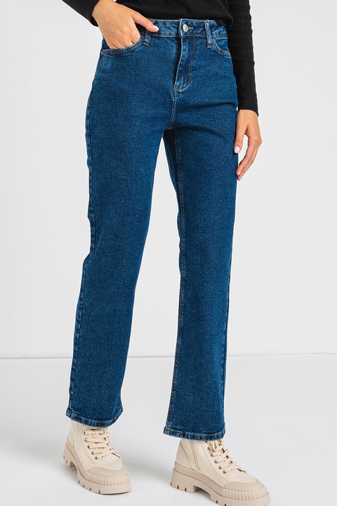 Pieces, Blugi cu talie medie, Bleumarin, W28-L30