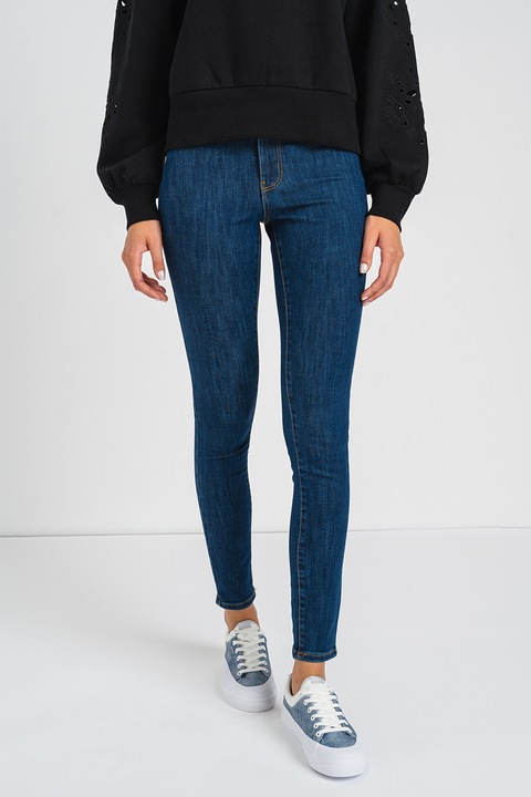 Pieces, Дънки с висока талия, Тъмносин, L-L32