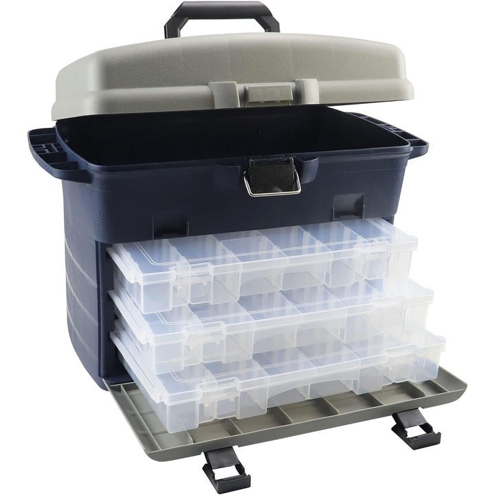 Valiza Sea Eagle, pescuit, camping, 3 cutii, cutie transport, dimensiuni 365x200x320 mm