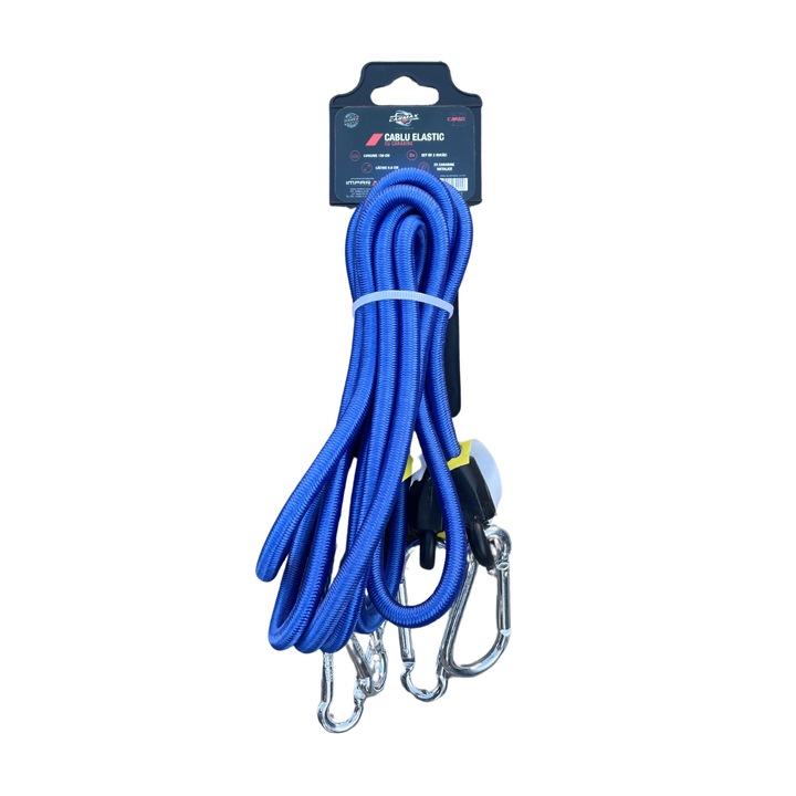 Set chinga elastica cu carabina, 2 bucati, 8mm x 150cm, Carmax