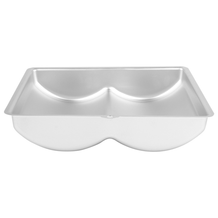 Sütőtepsi, alumíniumötvözet, könyv alakú, ezüst