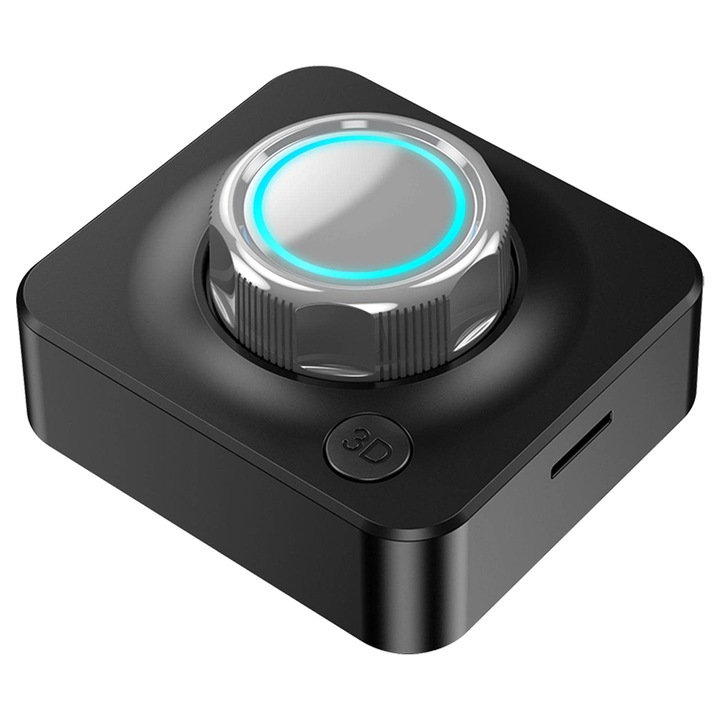 Receptor audio Bluetooth 5.0, 3D Surround, suport TF, AUX, pentru sisteme audio auto si acasa, multicolor