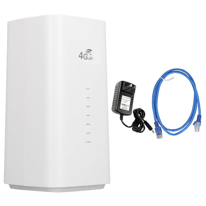 Рутер Ambrasmart, Безжичен, С 4 Антени и 3 Мрежови Порта, 300 Mbps Скорост, B28 Честота, Бял, Връзки до 32 Устройства