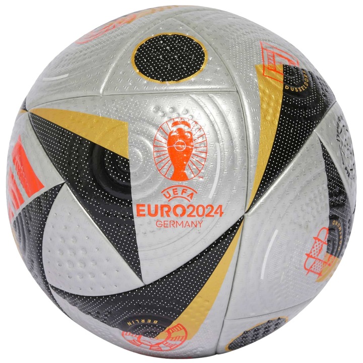 Футболна топка, adidas Fussballliebe Finale Euro 2024 FIFA Quality Pro Ball IS7436, сребро, 5