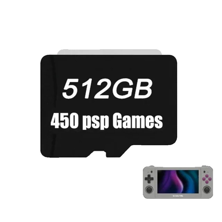 Card de memorie console, compatibil cu PS Vita/3DS/Gamecube/PS2/PS1/PSP, 512GB, Negru