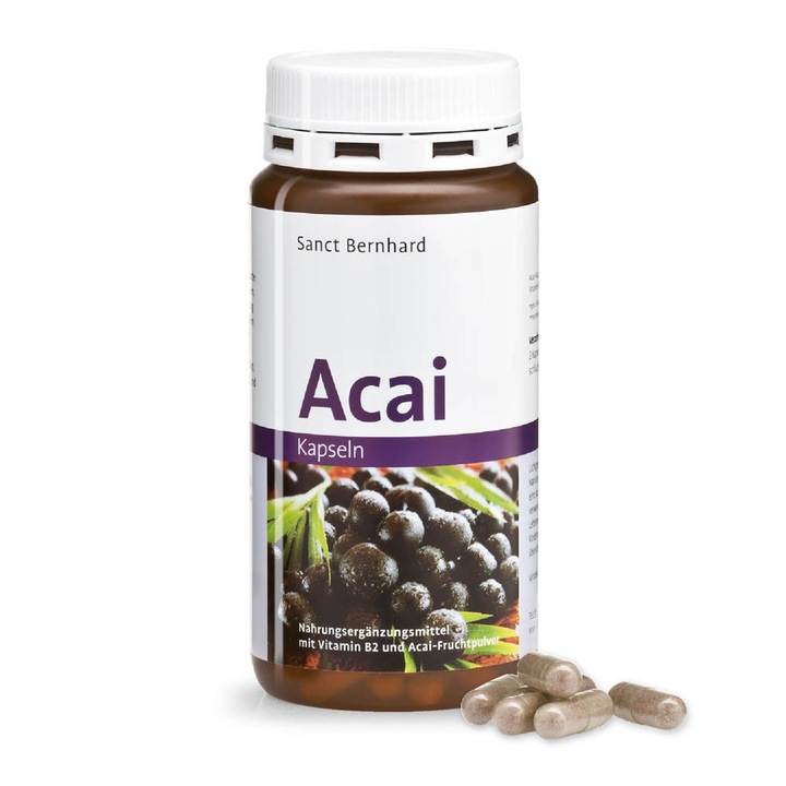Capsule cu acai 500 mg si vitamina B2 Sanct Bernhard 180 buc