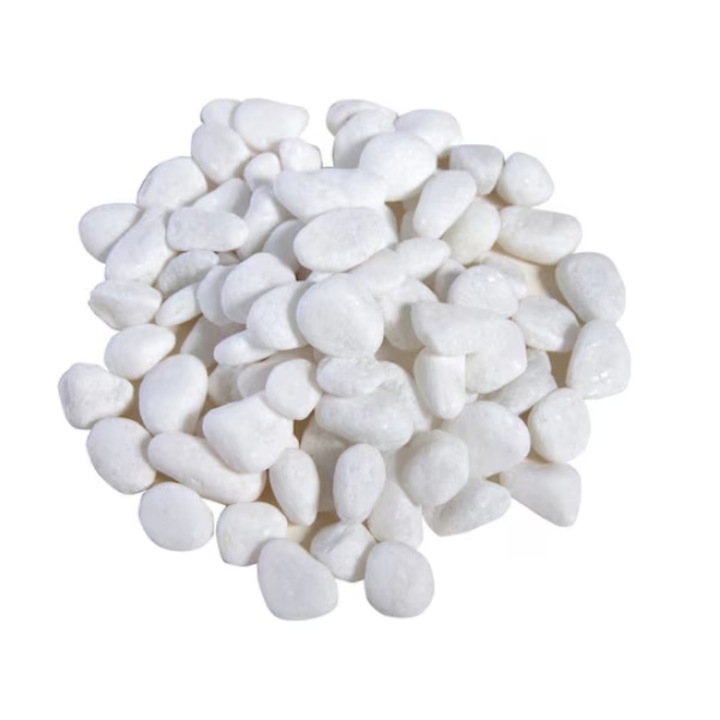 Pietre decorative, albe, marime 1-3 cm, 1000 g