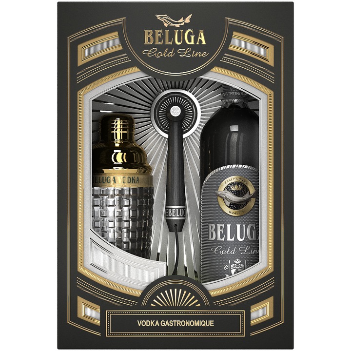 Vodca Beluga Gold Line, 40%, 0.7l + shaker