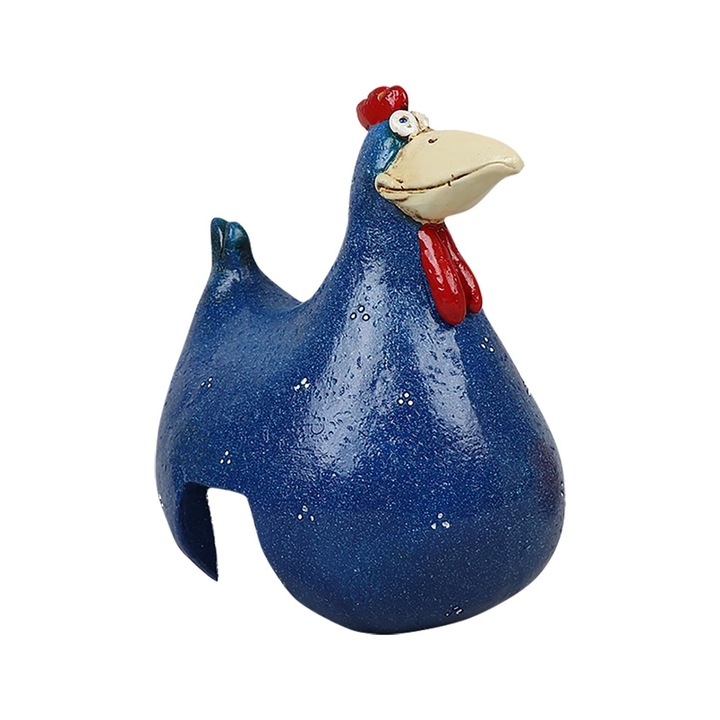 Фигурка за декорация на ограда, смола, синя, 16х16см