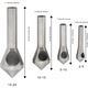 4 db kúpos fúrószár készlet fához/alumíniumhoz/műanyaghoz, KkvoGmle, 5,9-11,9 mm, ezüst