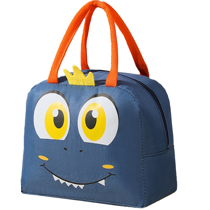 Топлоизолираща чанта, KkvoGmle, 23x12x19cm, тревисто зелено/тъмно синьо/небесно синьо/паун, за 1 човек