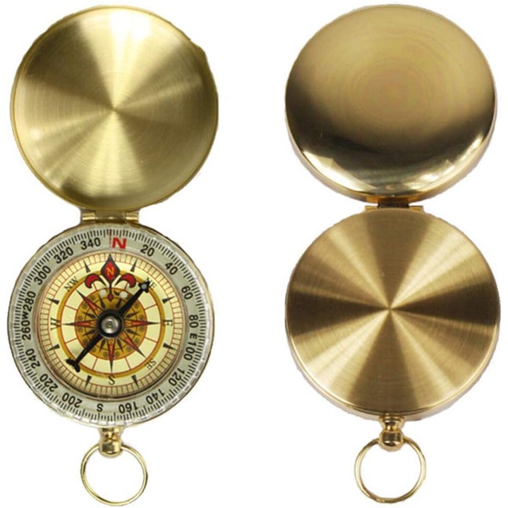 2 darabos körzőkészlet, KkvoGmle, réz, vízálló, fénycsöves, 48x11mm, arany