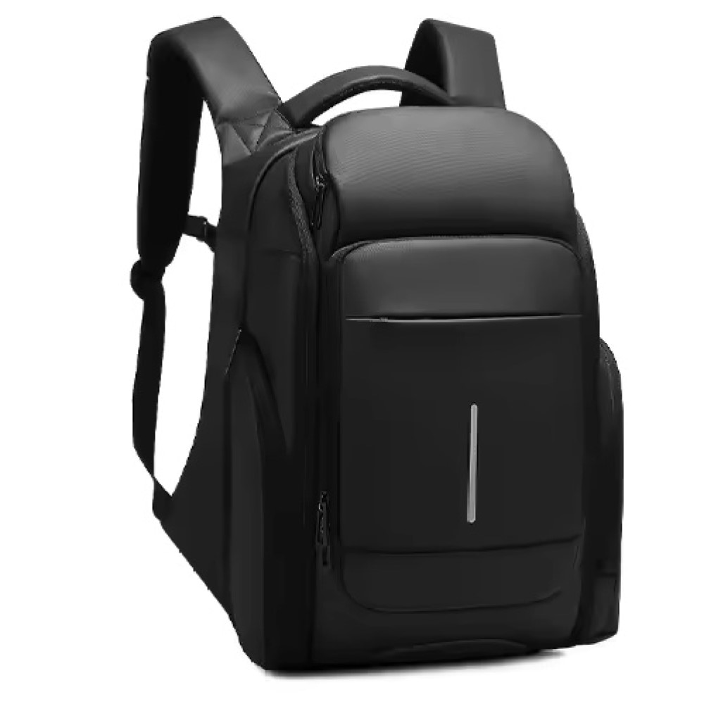 Rucsac laptop 15.6", business casual pentru calatorii, impermeabil, cu buzunar antifurt, GETICS, 32x18x47 cm, Negru
