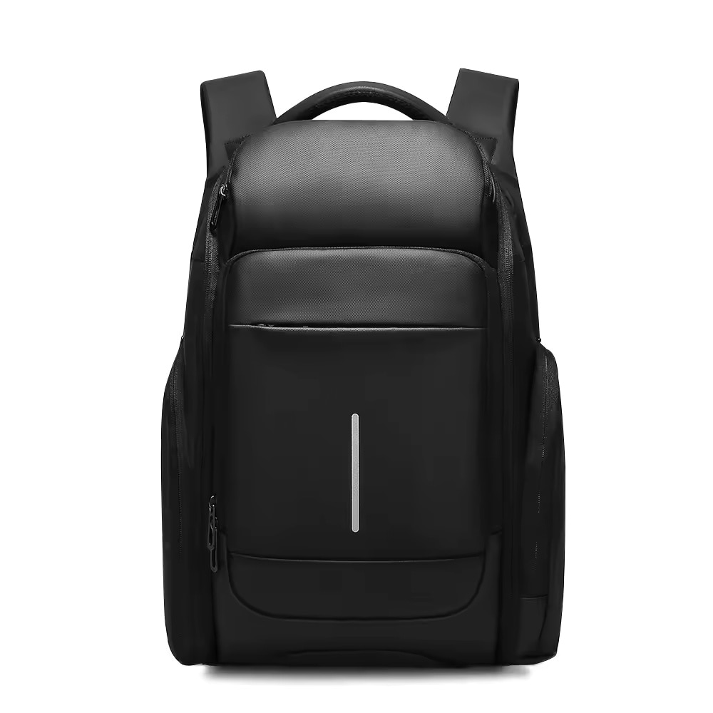 Rucsac laptop 15.6", business casual pentru calatorii, impermeabil, cu buzunar antifurt, GETICS, 32x18x47 cm, Negru