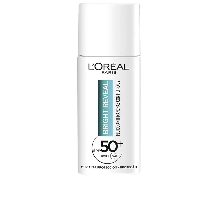 Protectie solara faciala anti-rid si anti-imbatranire, L’oreal Paris BRIGHT REVEAL NIACINAMIDA SPF50+, 50 ml
