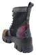 Ghete dama casual, piele naturala, plasa neagra, talpa usoara, crampoane mari, sarpe colorat, negru,