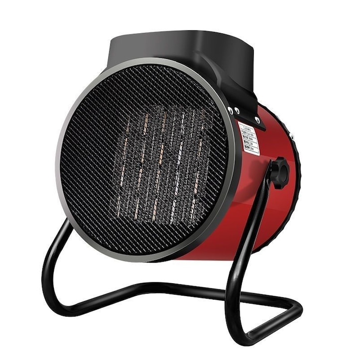 Calorifer electric, Golxmse, 3000W, incalzire rapida, control inteligent temperatura, oprire automata, 22x22x30cm, rosu