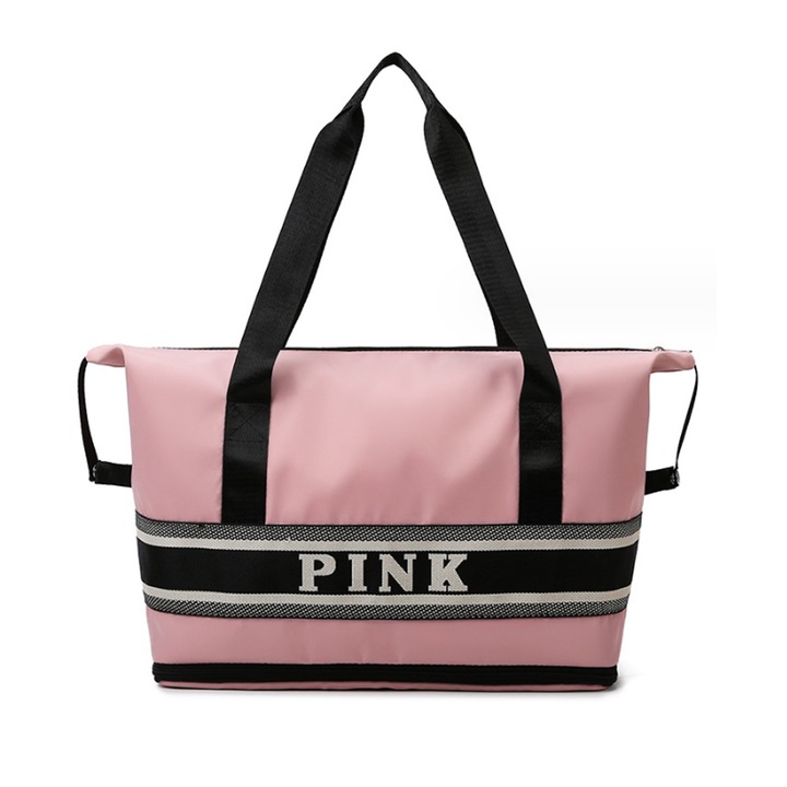 Jormftte sporttáska, rózsaszín, 41x21x28cm, Oxford anyag, 1 db-os készlet