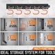 Set organizatoare perete Niks, 4 piese, 64 inch total, portocaliu, cu carlige S si drepte, 16 suruburi