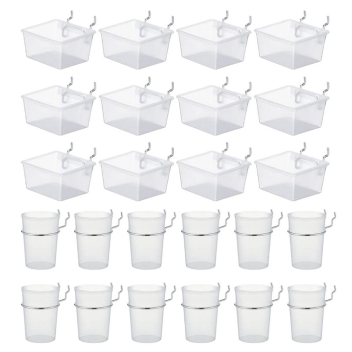 Set organizare si depozitare, Niks, 24 piese, alb