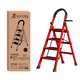 Set Scara Pliabila Metal, 4 Trepte Late, Max. 150 Kg, Rosu-Negru si Boxa Centenar BT-85