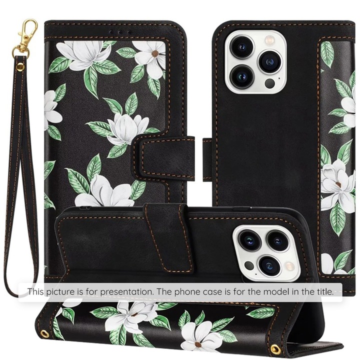 Кейс за Oppo Reno11 F, FlipCraft, B41, Екологична кожа, Цветята на зората